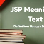 Jsp Meaning In Text