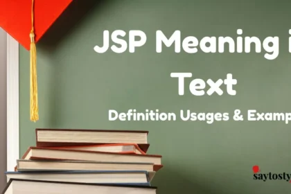 Jsp Meaning In Text