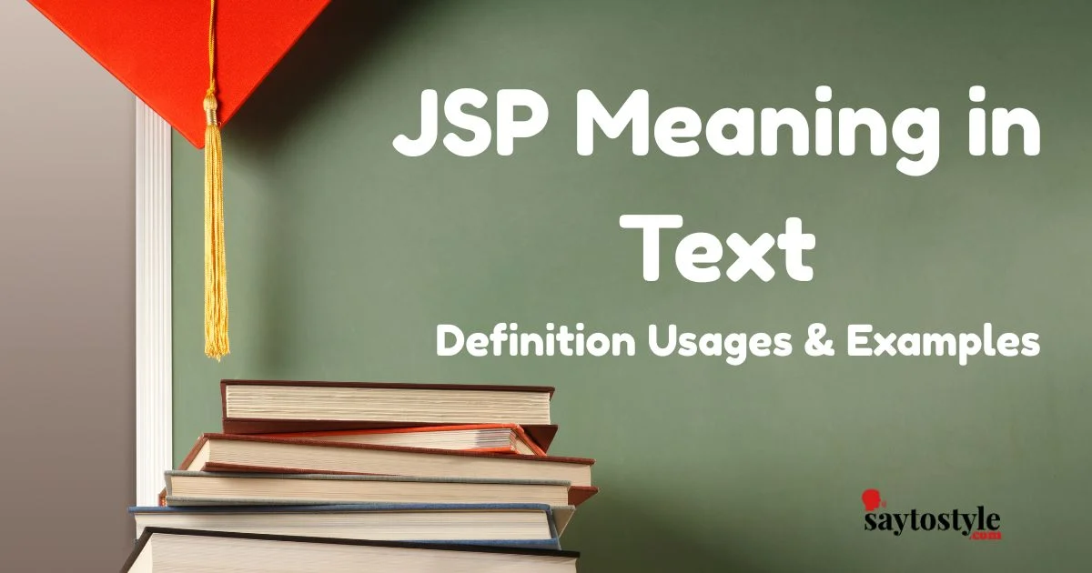 Jsp Meaning In Text