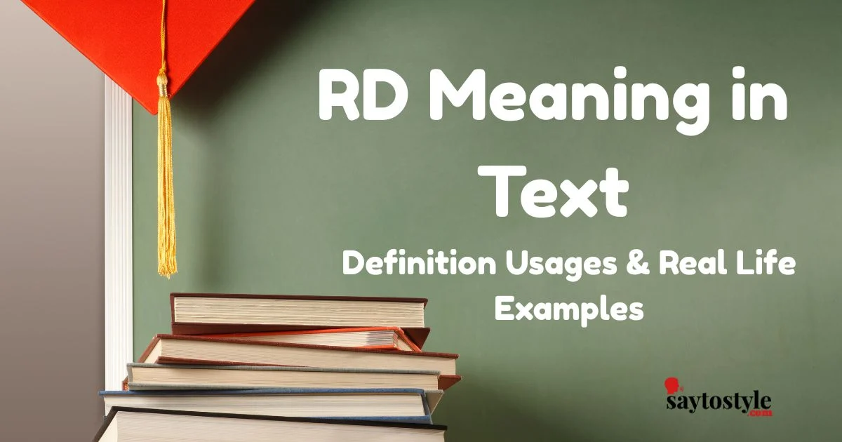 Rd Meaning In Text