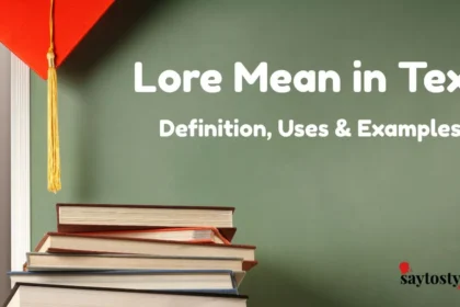 Lore Mean In Text