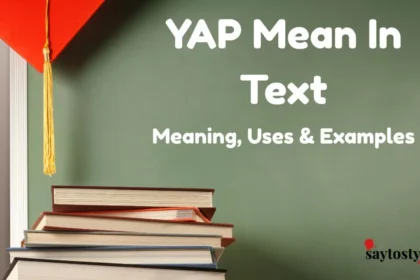 Yap Mean In Text