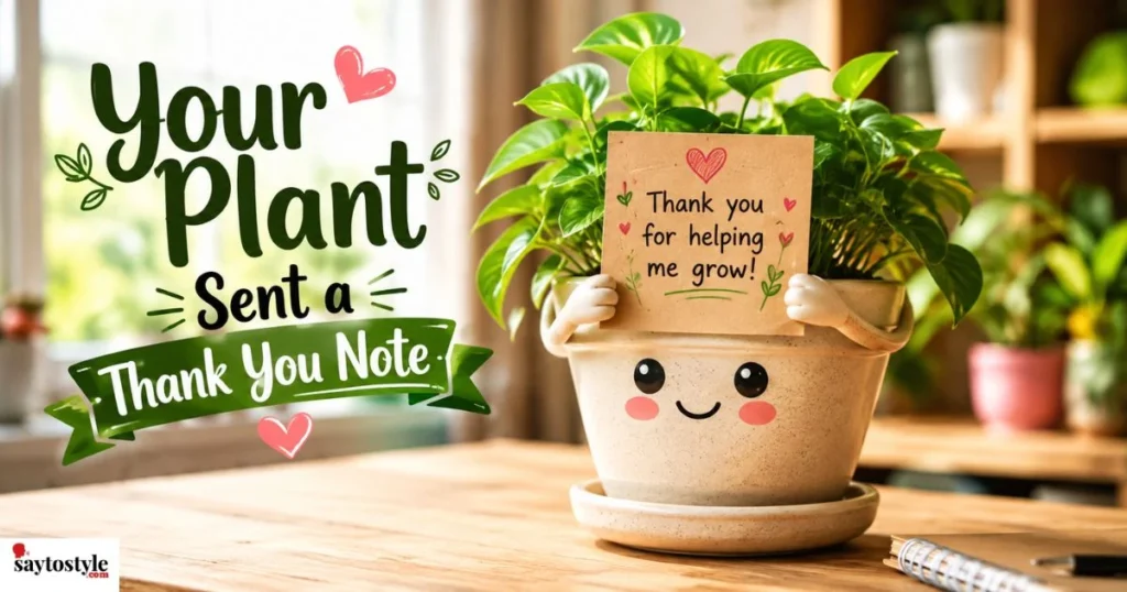 Your Plant Sent A Thank You Note